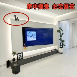 创意北欧风陶瓷哑光坐姿兔摆件