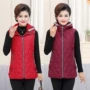 Phụ nữ trung niên mùa thu và mùa đông xuống áo cotton 40-50 tuổi mẹ tải thời trang vest vest cỡ lớn - Áo vest áo lông vũ