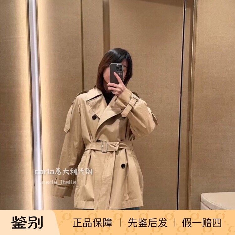 Burberry巴宝莉 新款风衣 女士短款gabardine 意大利代购