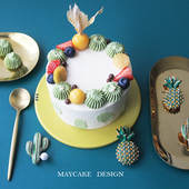 伯爵茶冰淇淋奶油蛋糕夏日清爽下午茶森系生日甜品小满新品 重庆送