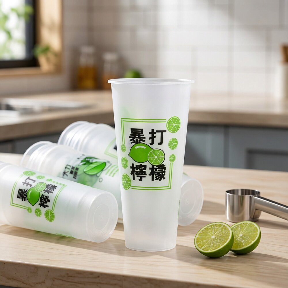 一次性饮品柠檬茶果汁杯700毫升