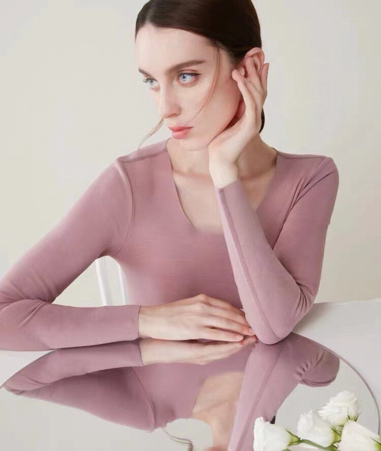 德绒女士保暖内衣套装显瘦性感