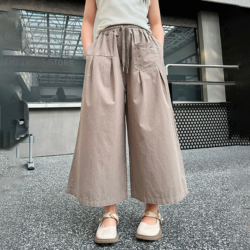 胖女童阔腿裤夏季薄款洋气裤裙