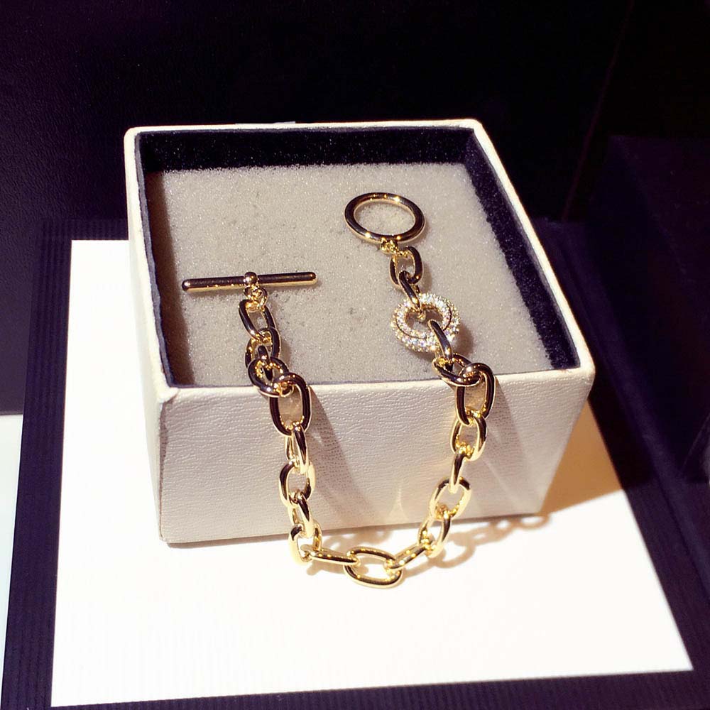 女生高级感金色链条手链