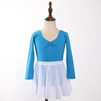 Синий шифоновый лонгслив