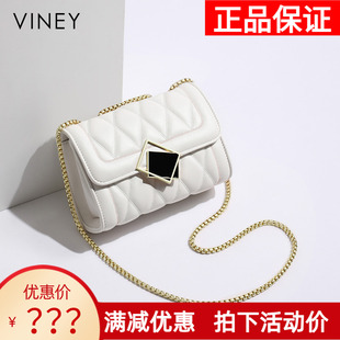 潮真皮女包百搭单肩链条包小ck春夏网红斜挎小方包 小包包2020新款