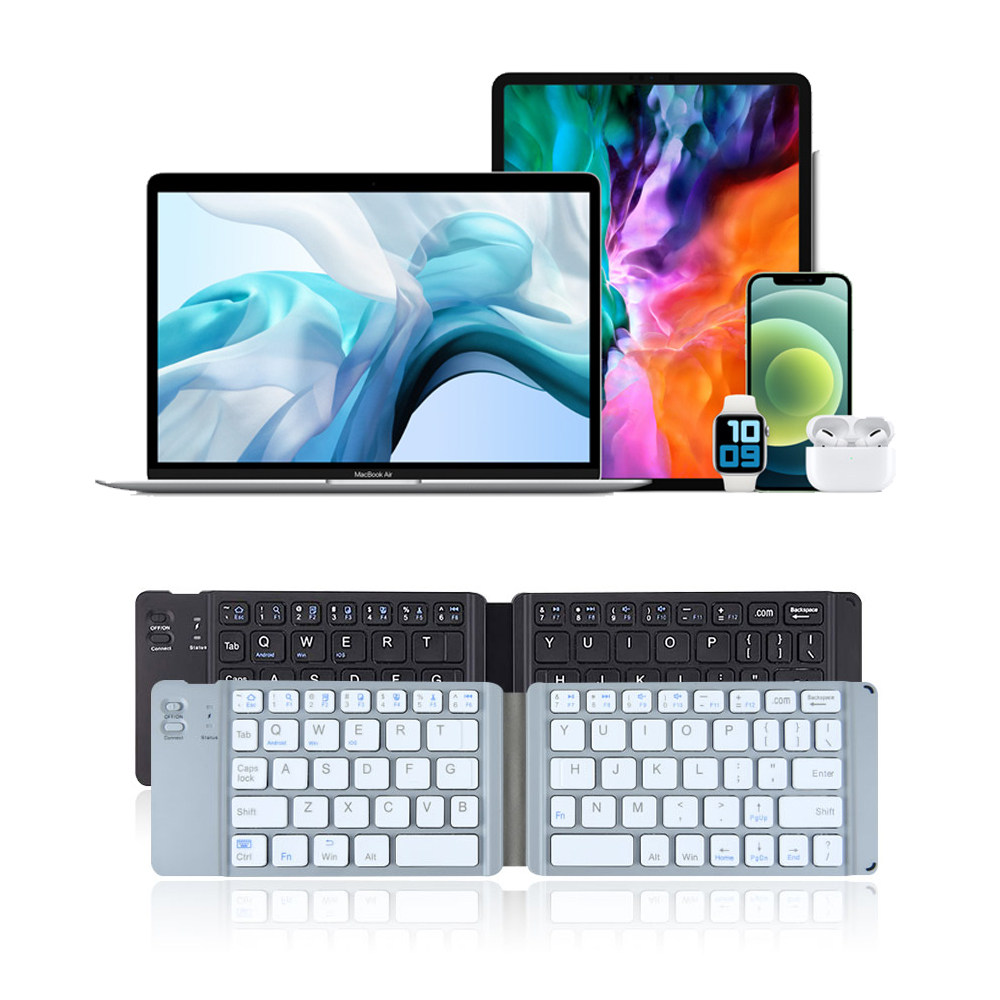 折叠便携mini迷你蓝牙无线键盘 韩语日语俄语适用ipad华为鸿蒙