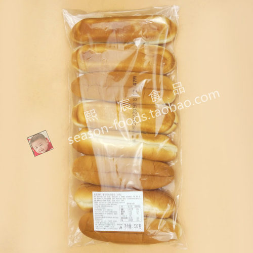曼可顿冷冻热狗面包胚520g