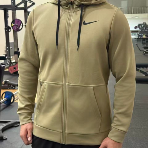NIKE耐克 Therma-FIT 连帽拉链长袖夹克外套米色男款 CU6232-248