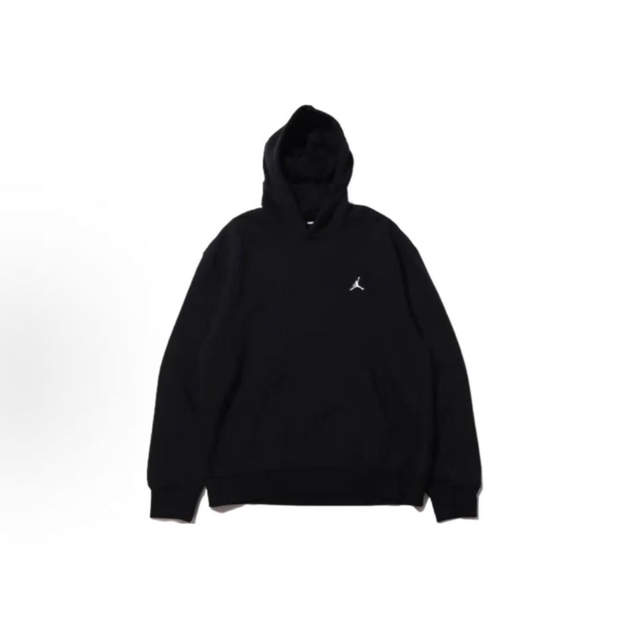 NIKE耐克 Jordan 纯色Logo 印花连帽卫衣 黑色男款 DQ7467-010