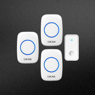 家用无线门铃开关自发电不用电池超远距离老人智能呼叫器一拖三