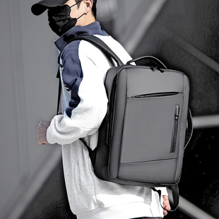 多功能英伦风双肩包男16英寸电脑包商务大容量旅行背包防水扩容潮