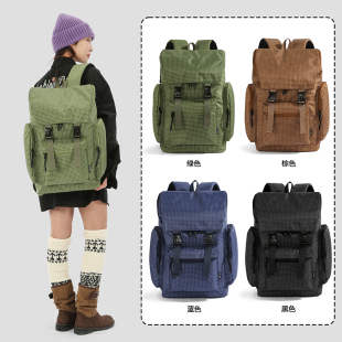 书包登山包小众背包轻便运动旅行包大学生双肩包休闲防水格子背包