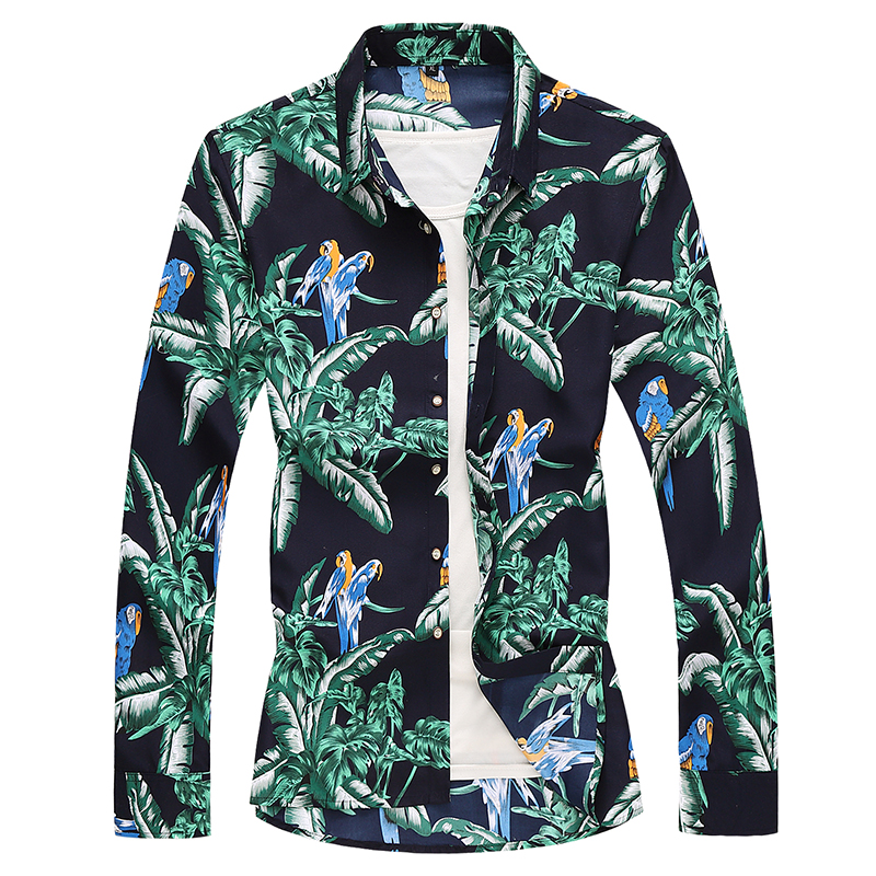 2025秋季新款加大码男士长袖花衬衫QT40251271P38，男装衬衫，星座101C（原电商A011-3）