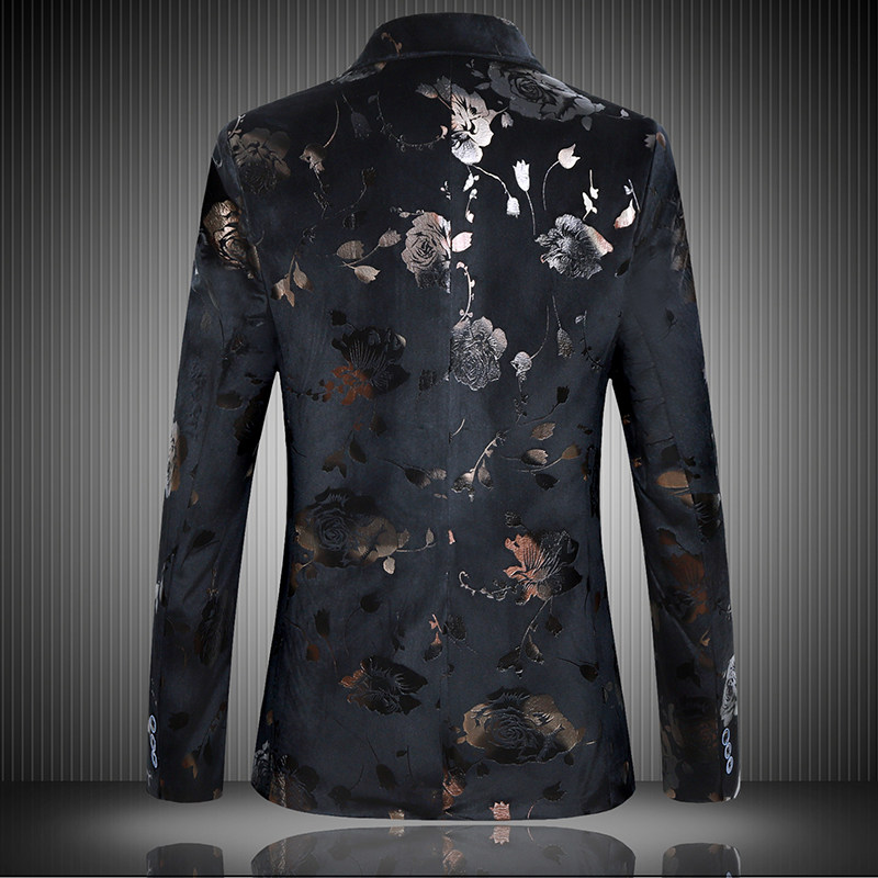 秋大码风大花烫金ins男西装青年宴会正装西服3629P105,男装西服套装,星座101C（原电商A011-3）
