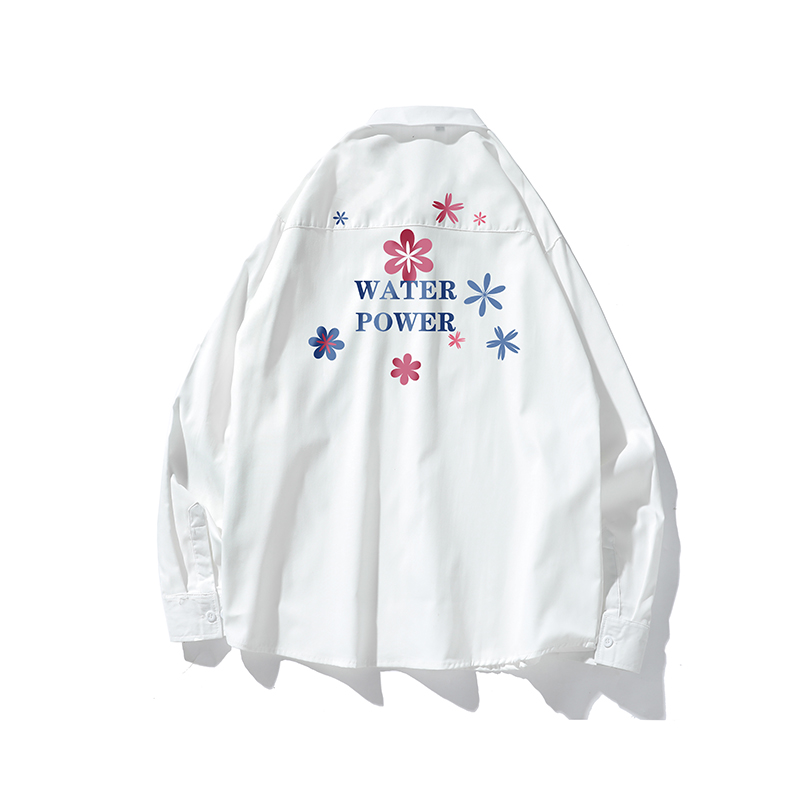 五色男生港风长袖宽松ins情侣大码衬衫图案已注册3025P35，男装衬衫，星座101C（原电商A011-3）