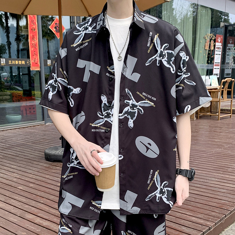 冰丝24港风衬衫男短袖夏季设计感情侣沙滩衬衣外套D633P35,男装T恤,星座101C（原电商A011-3）