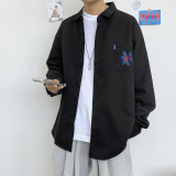 五色男生港风长袖宽松ins情侣模特衬衫图案已注册3025P35，男装衬衫，星座101C（原电商A011-3）