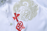 2025新款夏季男短袖衬衣印花龙宽松大码衬衫3612P40，男装T恤，星座101C（原电商A011-3）