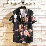 大码夏季衬衣短袖风花衬衫青年男衬衫D307 P45,男装T恤,星座101C(原电商A011-3),四季星座 大码夏季衬衣短袖风花衬衫青年男衬衫D307 P45,男装T恤,星座101C(原电商A011-3),四季星座