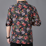 QT4025大码花衬衣胖子男衬衫1211P35，男装衬衫，星座101C（原电商A011-3）