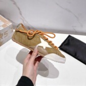 真皮厚底休闲运动德训板鞋 欧洲站五角星复古做旧脏脏鞋 女2025新款