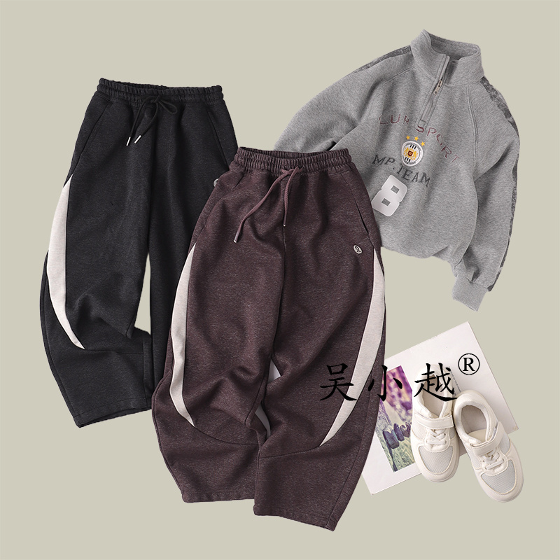 吴小越W1464童装男童裤子秋款儿童长裤男孩卫裤休闲运动裤
