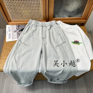 吴小越w2135男童牛仔裤春款痞帅男孩秋装新款长裤春秋款大童