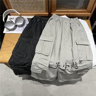 男孩中大童休闲运动裤 儿童口袋长裤 子工装 吴小越W1571男童散兵裤