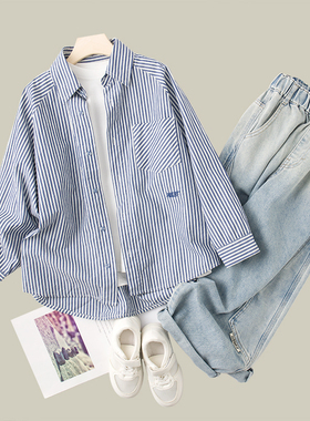 吴小越w1014男童衬衫长袖儿童上衣春秋款韩范中大童外套翻领衬衣