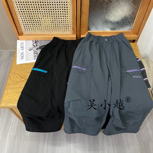 吴小越W2287男童工装散兵裤子儿童运动户外长裤男孩休闲运动裤