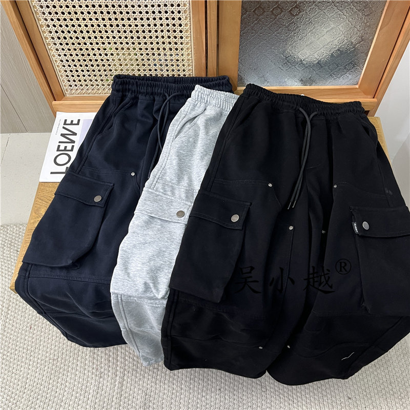 吴小越W2049男童针织工装卫裤春秋款儿童长裤男孩休闲运动裤,童装/婴儿装/亲子装,裤子,淘宝优惠券,粉丝福利购,淘宝优惠卷