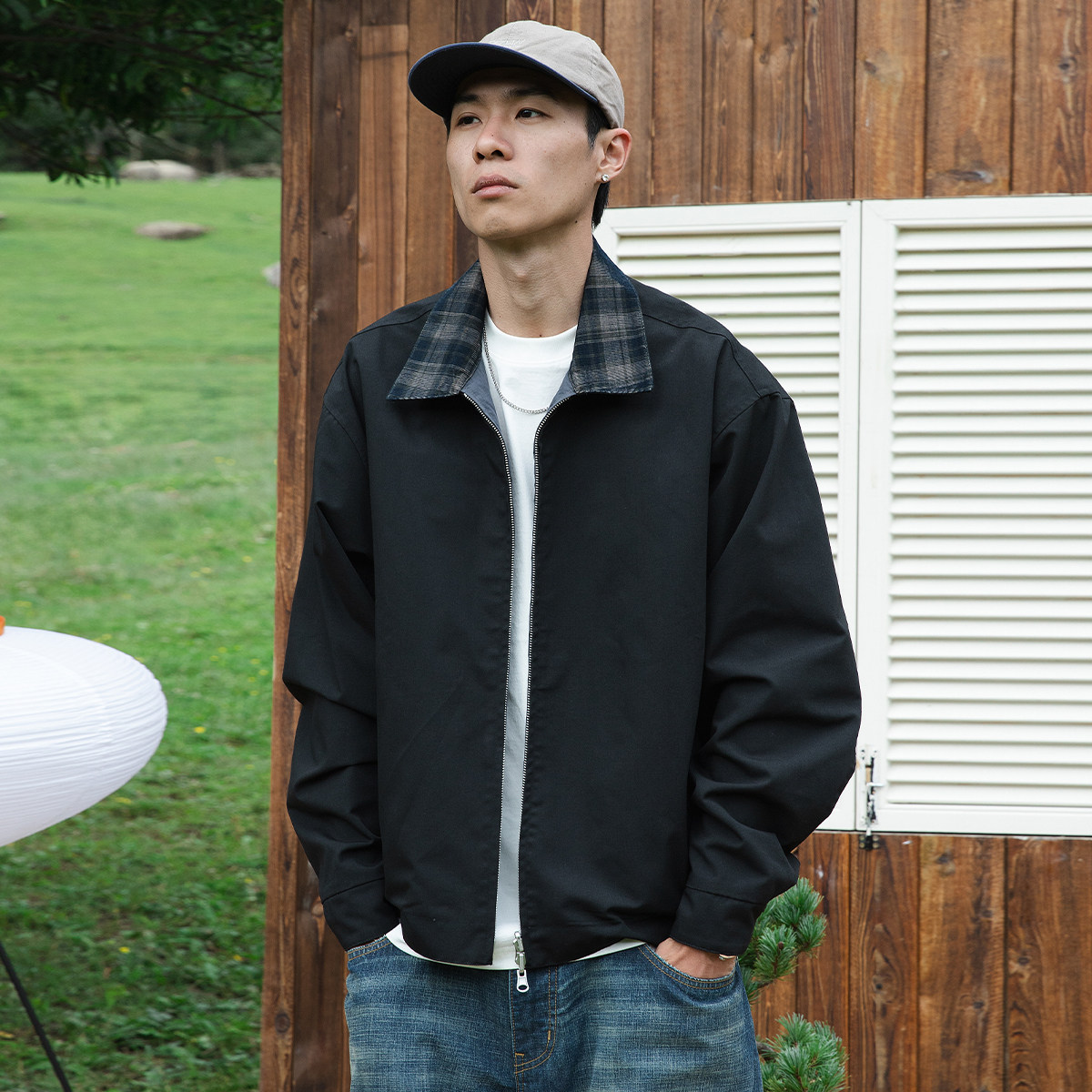 OD/CASTLE 2026春 双面穿日系复古多口袋工装灯芯绒翻领行政夹克