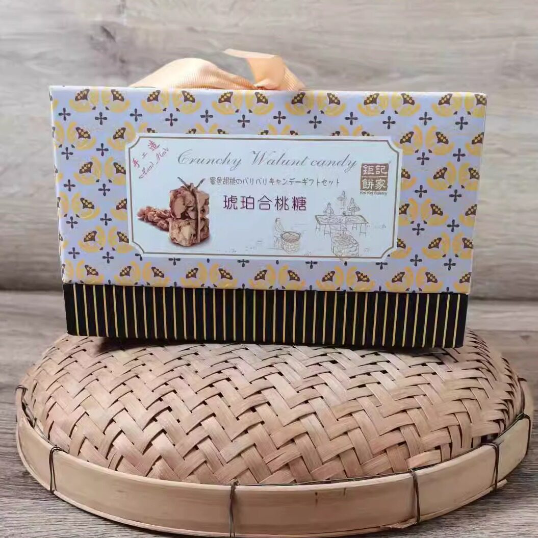 澳门钜记饼家手信 特产代购 琥珀合桃脆糖礼盒  进口传统零食送礼