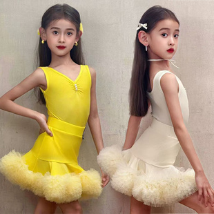 拉丁舞服女童2026新款高级感比赛训练服少儿练功服儿童演出服套装