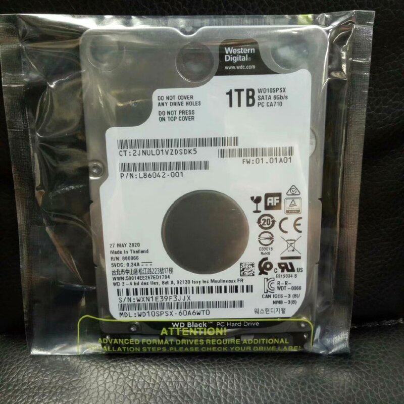 特价出全新原装正品0通电WD10SPSX，西数黑盘1TB，企--议价商品