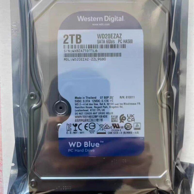 出新款静音西部数据3.5寸2T家用办公台式机电脑蓝盘,W--议价商品