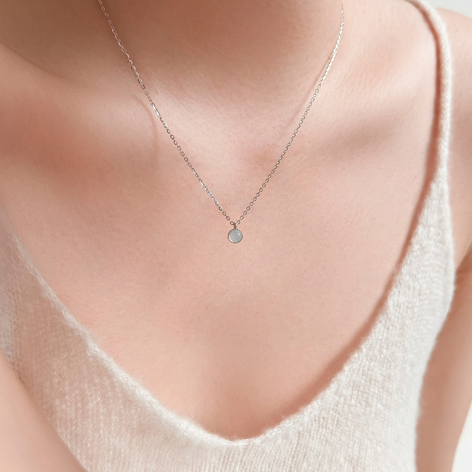 岚屿/S925银少女清新百搭项链