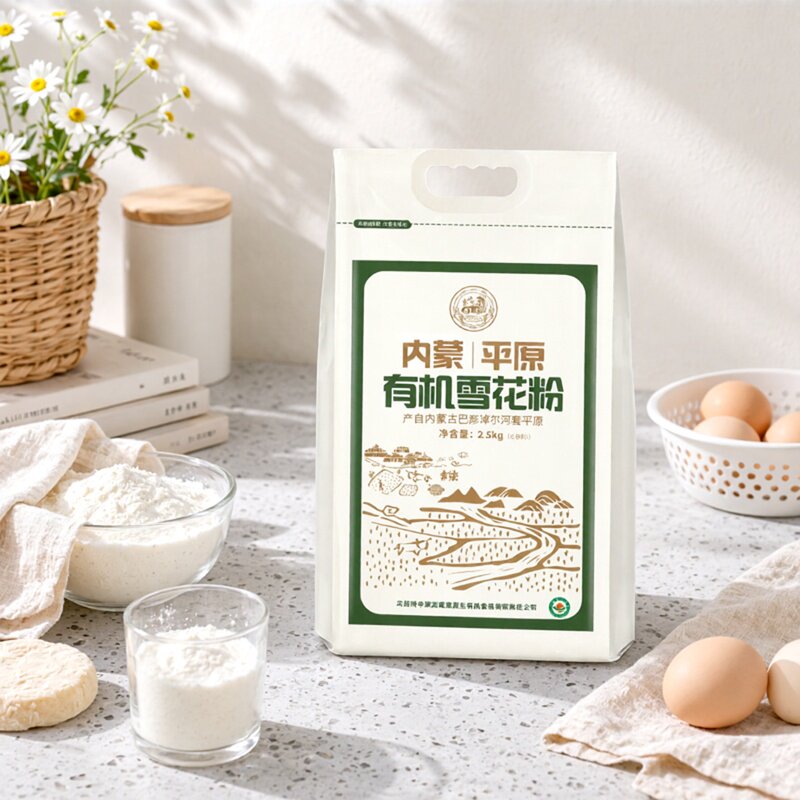 内蒙古高塔儿梁有机雪花粉5斤 高筋面粉家用包子饺子吐司面包粉