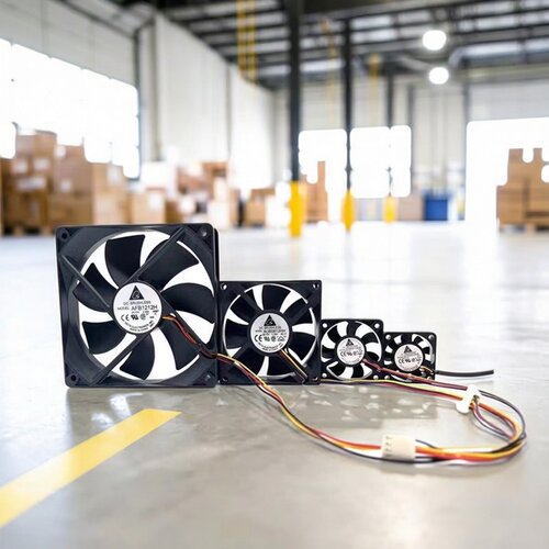 静音DC12V24V 6/7/8/9/12CM三线四线PWM温控控速电脑机箱散热风扇
