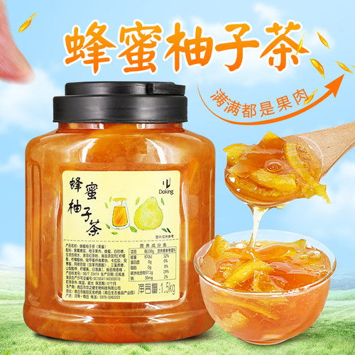 盾皇蜂蜜柚子茶浓缩果酱冲饮罐装