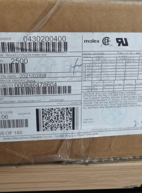 Molex连接器43020-0400 430200400胶壳4P 3.0mm现货量大从优