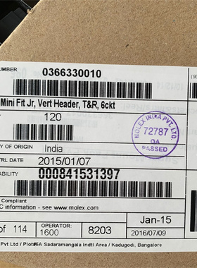 MOLEX36633-0010 366330010连接器接插件端子胶壳现货原装