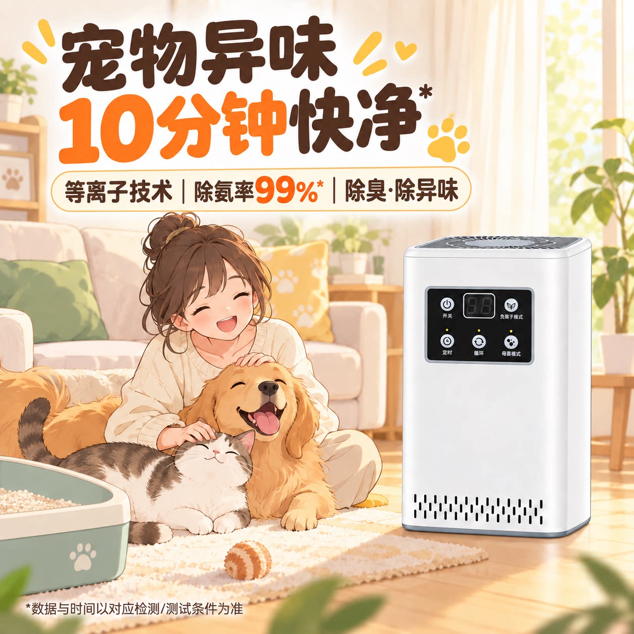 宠物除臭专用净化器无耗等离子