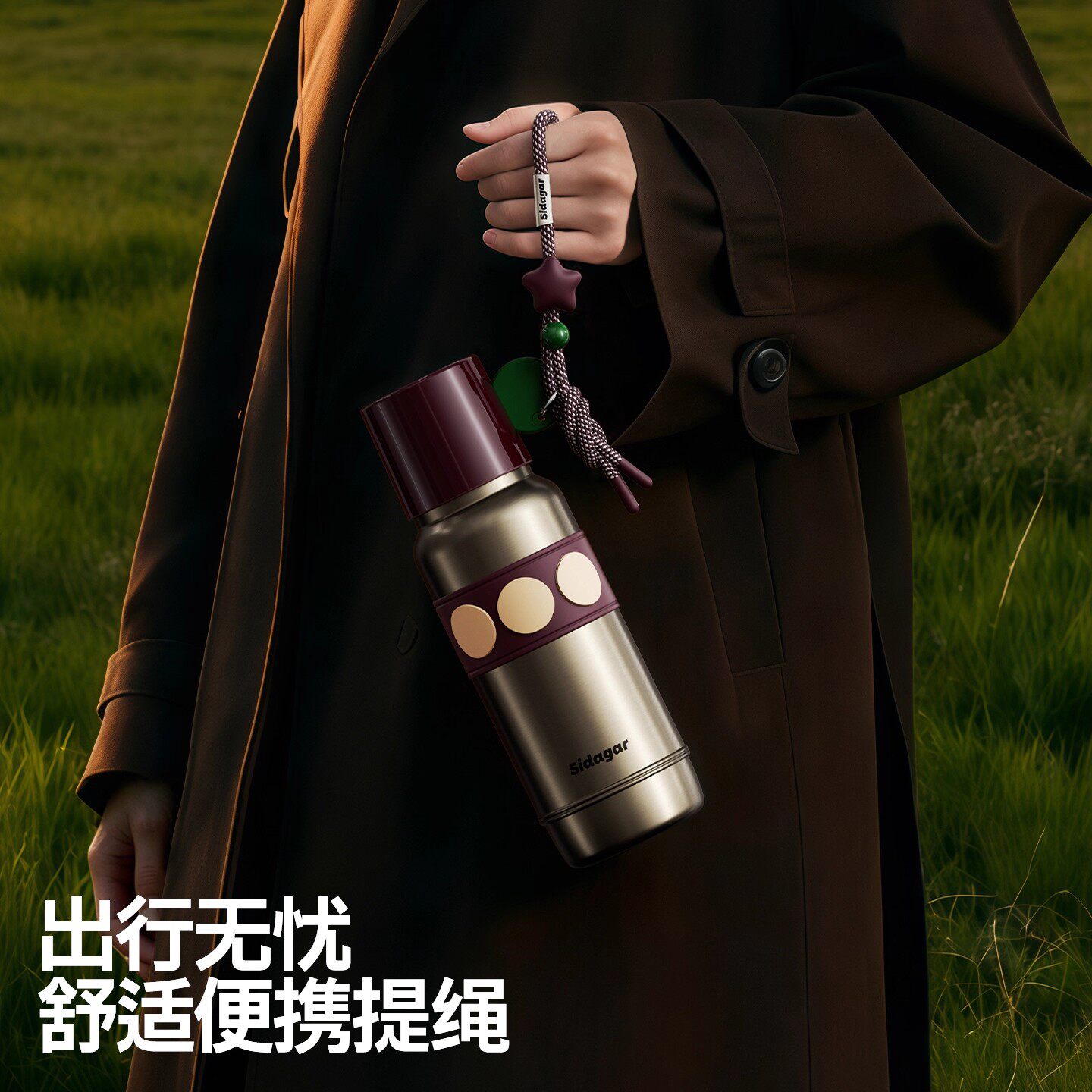 世大家咻咻保温杯复古吸管高颜值便携不锈钢咖啡车载水杯子新款