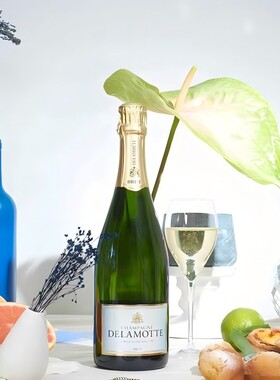 沙龙香槟姐妹款法国进口Delamotte德乐梦天然干型香槟nv无年份