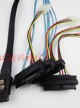 厂家Mini SAS线SFF 8087转SAS 8482服务器1拖4 SAS硬盘数据线1米