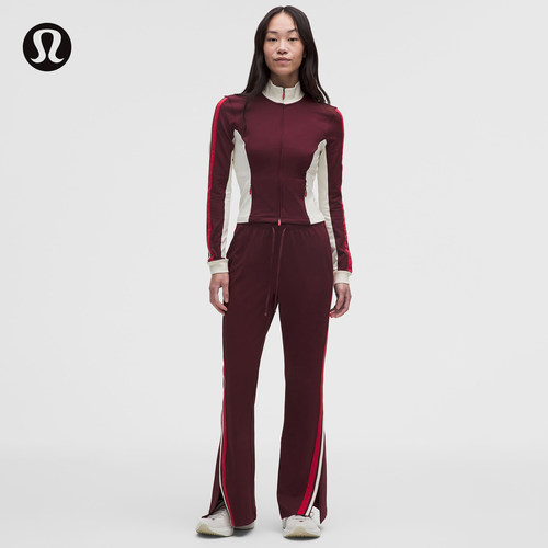 Striped 女士条纹修身剪裁中腰运动裤丨lululemon丨LW5IW7A