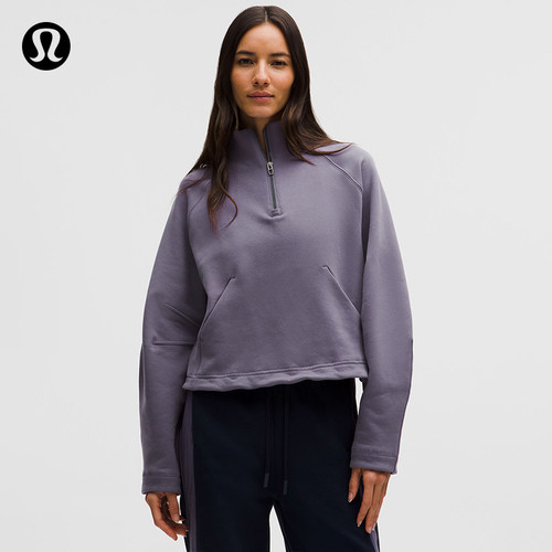Loungeful 女士半拉链烟囱领卫衣*拉绒丨lululemon丨LW3JKKS
