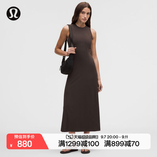 Rulu 女士修身微喇中长连衣裙丨lululemon丨LW1GDSS